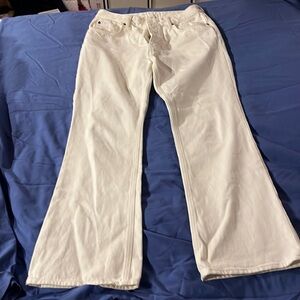 H&M white flare jeans size 8